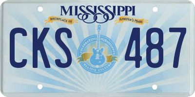 MS license plate CKS487