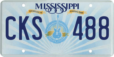 MS license plate CKS488