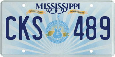 MS license plate CKS489