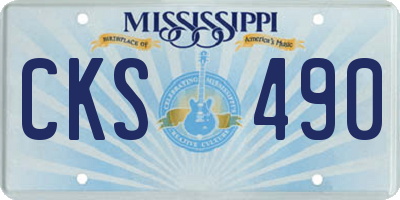 MS license plate CKS490