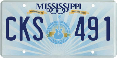 MS license plate CKS491