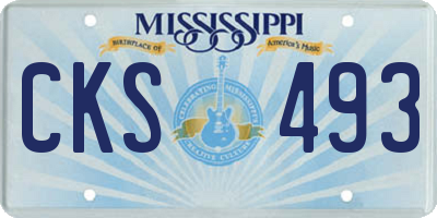 MS license plate CKS493
