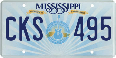 MS license plate CKS495
