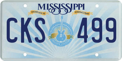 MS license plate CKS499