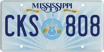 MS license plate CKS808