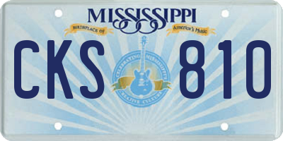 MS license plate CKS810