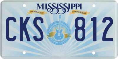 MS license plate CKS812