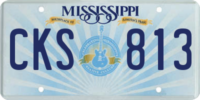 MS license plate CKS813