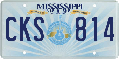 MS license plate CKS814