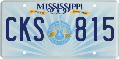MS license plate CKS815