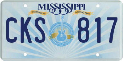 MS license plate CKS817