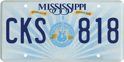 MS license plate CKS818