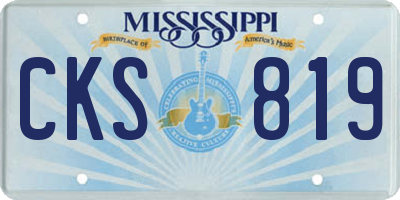 MS license plate CKS819
