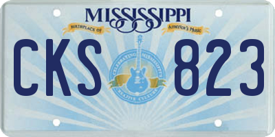 MS license plate CKS823