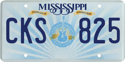 MS license plate CKS825