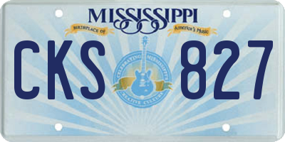 MS license plate CKS827