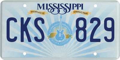 MS license plate CKS829