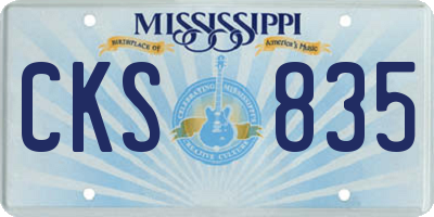 MS license plate CKS835