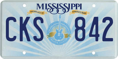 MS license plate CKS842