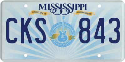 MS license plate CKS843