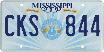 MS license plate CKS844