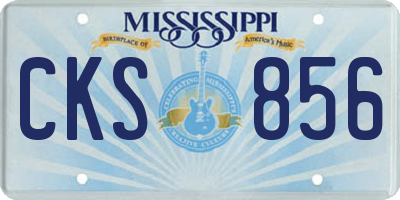 MS license plate CKS856