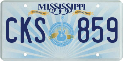 MS license plate CKS859