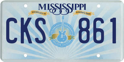 MS license plate CKS861