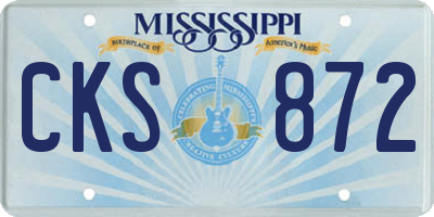 MS license plate CKS872