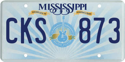 MS license plate CKS873
