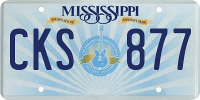 MS license plate CKS877