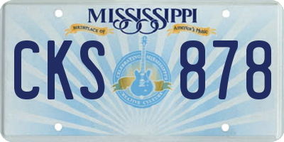 MS license plate CKS878