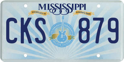 MS license plate CKS879