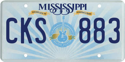 MS license plate CKS883