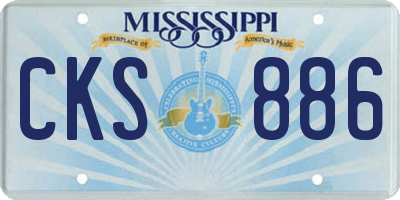 MS license plate CKS886