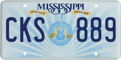 MS license plate CKS889