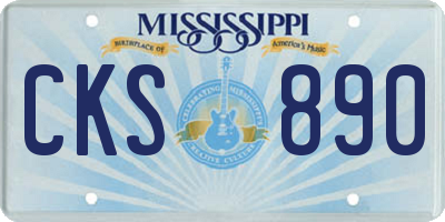 MS license plate CKS890