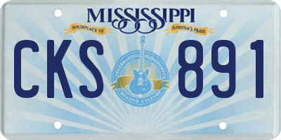 MS license plate CKS891