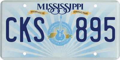 MS license plate CKS895