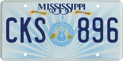 MS license plate CKS896