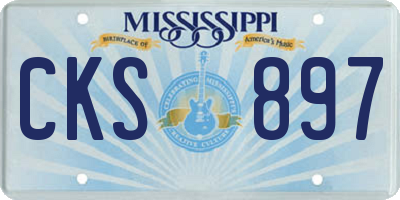 MS license plate CKS897