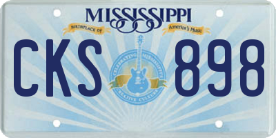 MS license plate CKS898