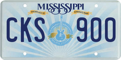 MS license plate CKS900