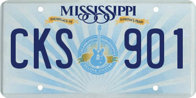 MS license plate CKS901