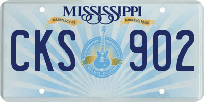 MS license plate CKS902