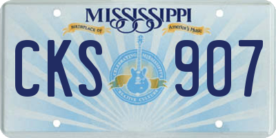 MS license plate CKS907