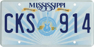 MS license plate CKS914