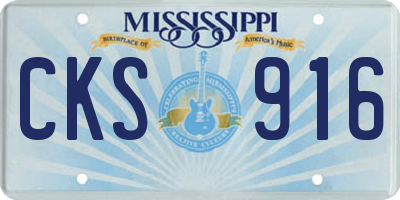 MS license plate CKS916