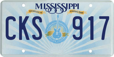 MS license plate CKS917