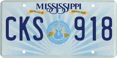 MS license plate CKS918